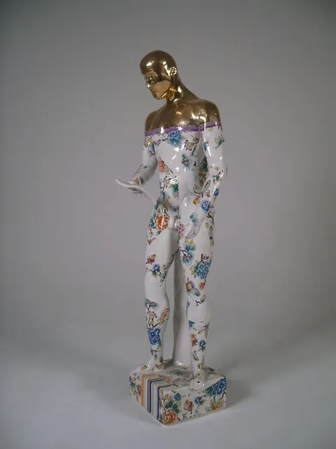 Standing Male Nude on Plinth – Letter Series by Pierre Williams