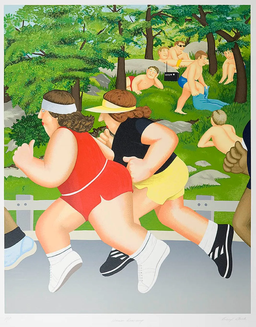 Women Running by Beryl Cook