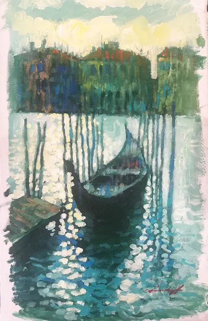 Reflections On The Grand Canal by David Hinchliffe
