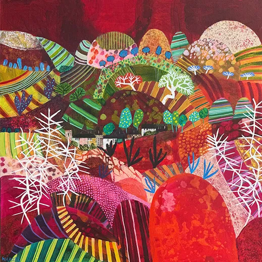 Red Hill by Moira Hazel – Acrylic on Canvas by Moira Hazel
