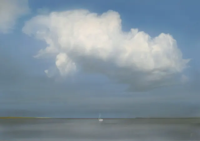 Boat with Cloud by Terry Watts RBA