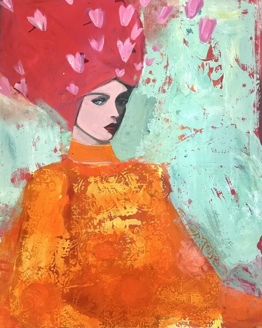 Woman In Orange by Nicolle Menegaldo