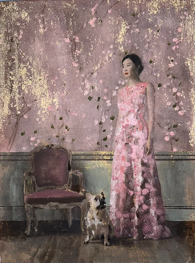 Pink Chinoiserie Framed by Barry Wilson