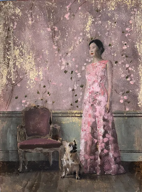 Pink Chinoiserie Framed by Barry Wilson