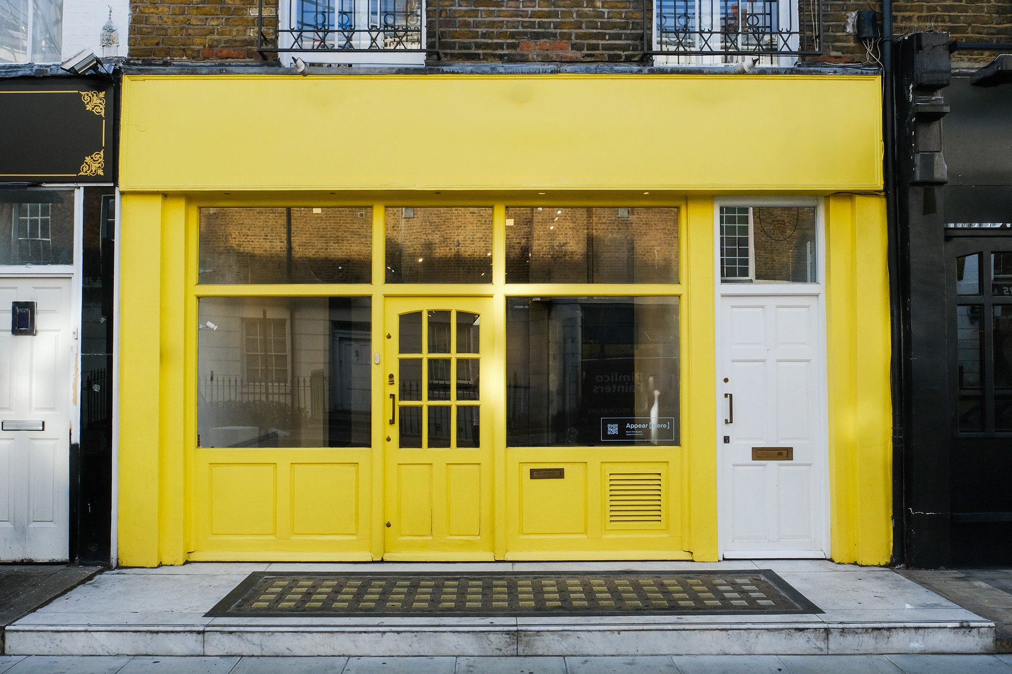 LCA Gallery’s yellow shopfront on Denbigh Street