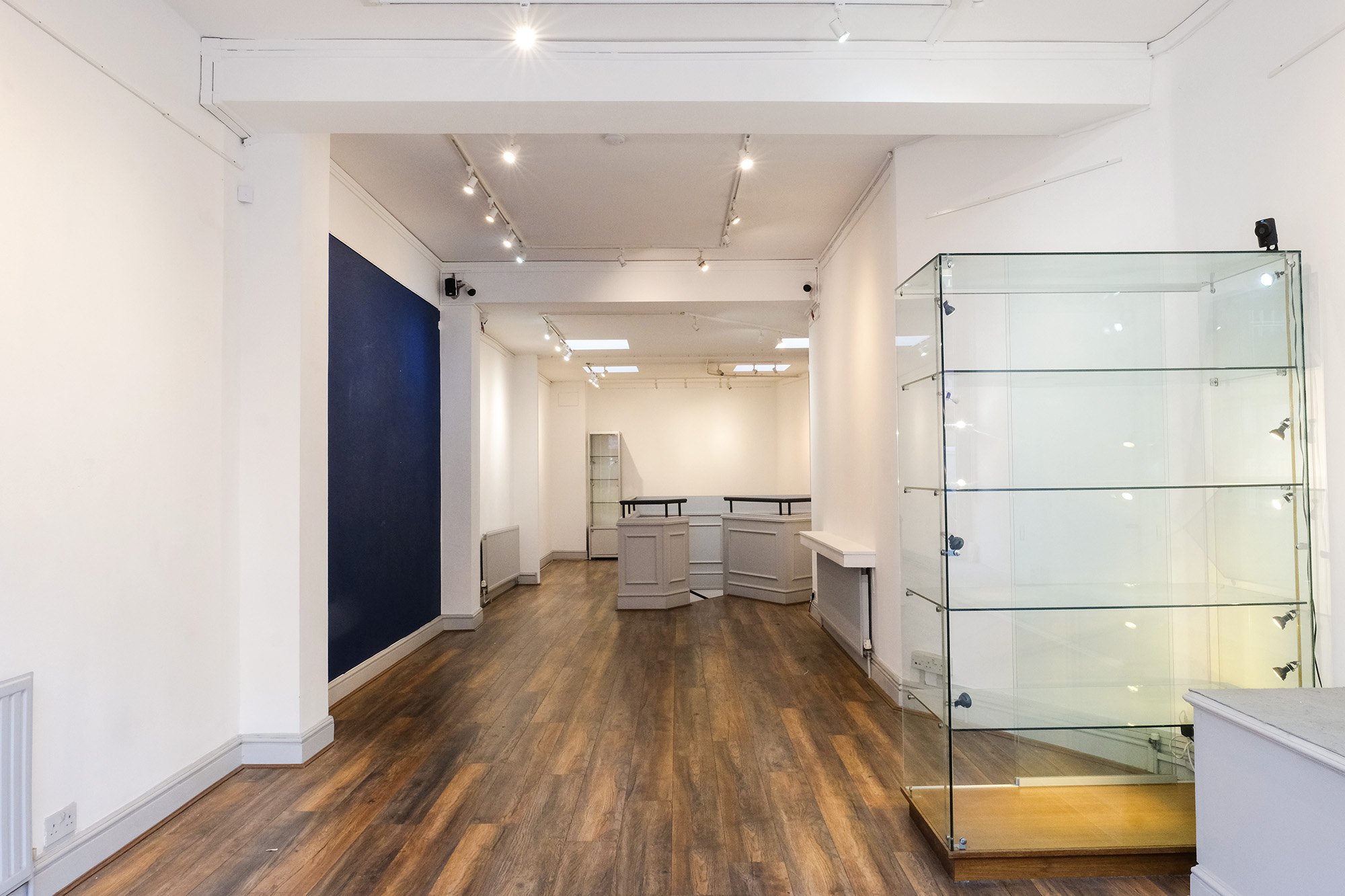 The full length of the gallery’s top floor, ready for an event